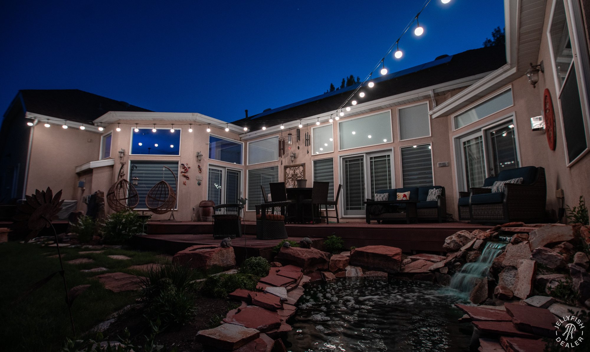 Patio string lights outdoor living