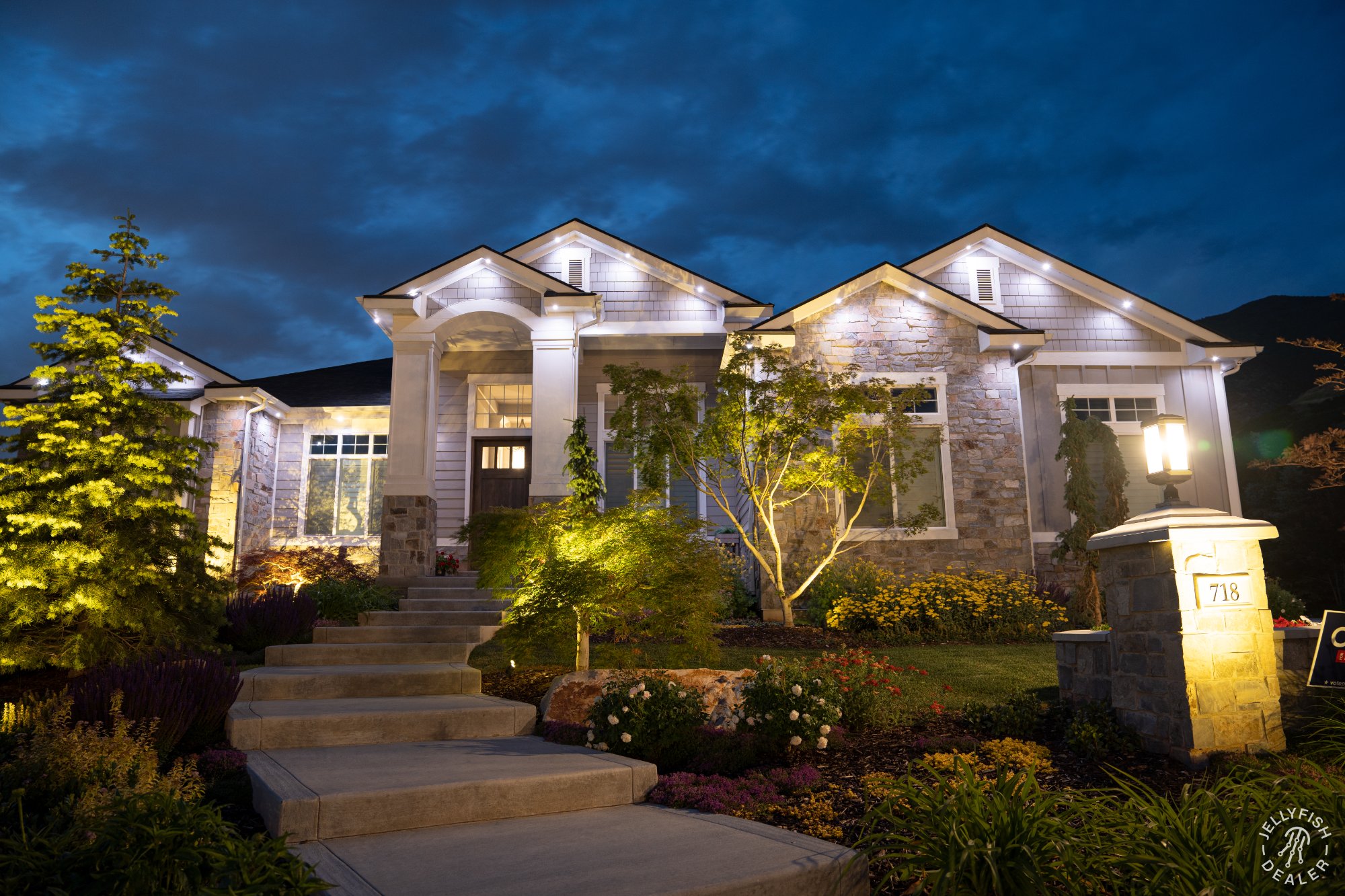 Warm architectural home lighting